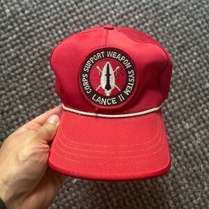 Vintage Red Corps Support Weapon System Hat